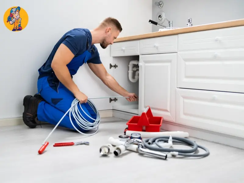 جرم گیری لوله فاضلاب با استفاده از فنر لوله بازکنی